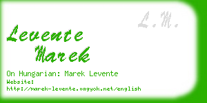 levente marek business card